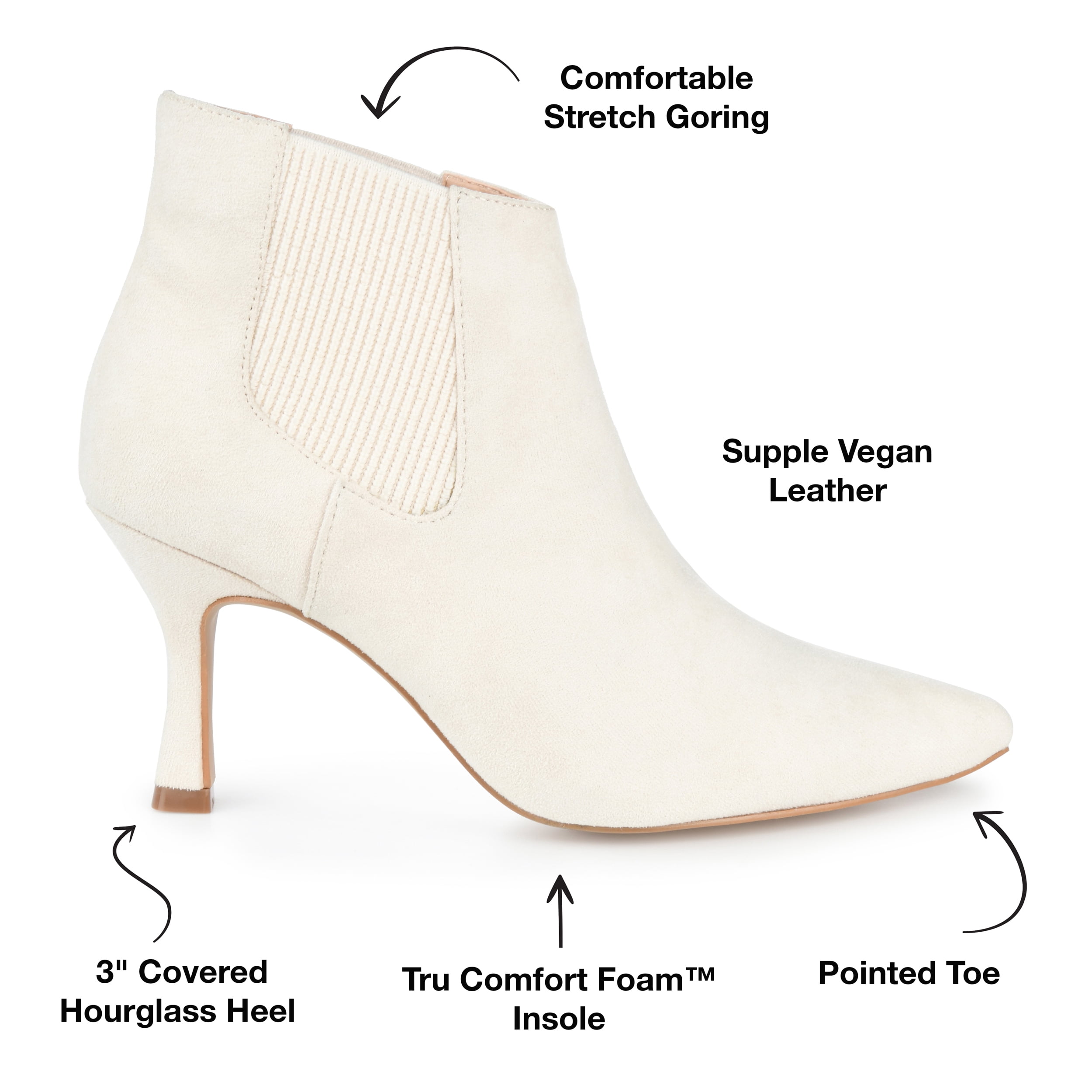 Journee Womens Elitta Pull On Stiletto Booties, Widths Available