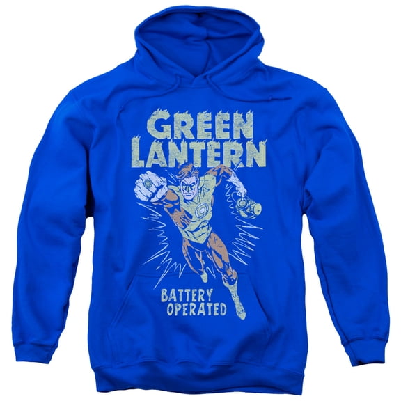 Green Lantern Men's  Fully Charged Hooded Sweatshirt Green