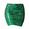 thumbnail image 1 of Faldas de mujer cortas con lentejuelas y lentejuelas para niña, falda elástica para cena, fiesta de graduación, cóctel, festival , VERDE, 1 of 7