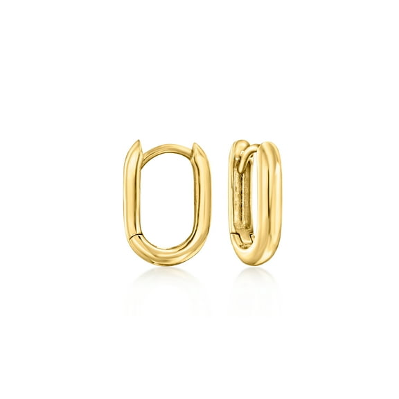 Pure Collection by Ross-Simons 14kt Yellow Gold Paper Clip Link Huggie Hoop Earrings, Women's, Adult