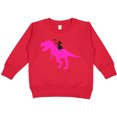 thumbnail image 2 of Inktastic Princess Riding Her T-rex Toddler Sweatshirt, 2 of 4