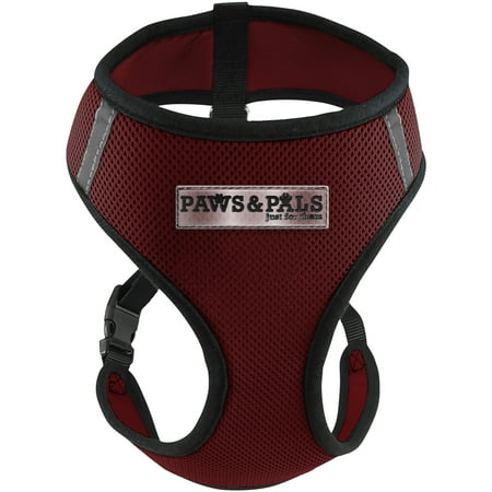 Paws & Pals Dog Harness Easy Walking Collar Soft Vest for Pet Control - XL - Red