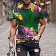 thumbnail image 3 of IROINNID Men'S T-Shirts Big and Tall T Shirts for Men, Thin Lightweight Basic Round Neck Pullover Stripe Tops for Men, 3 of 5