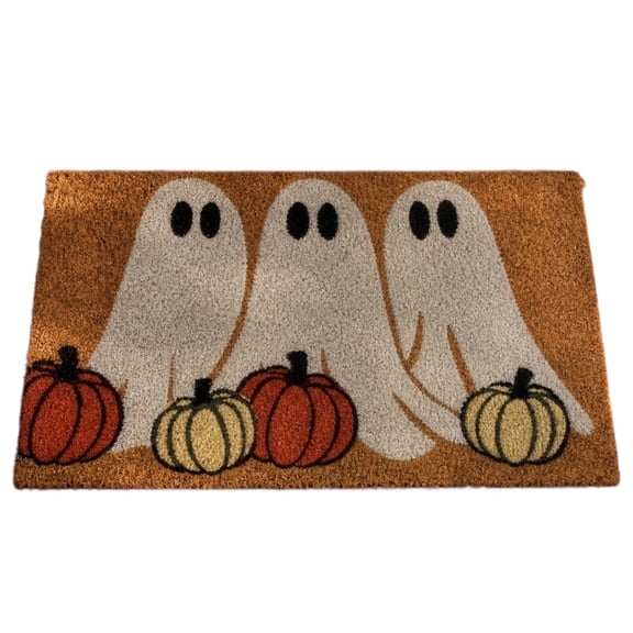 Halloween Door Mat Outdoor Cute Ghost Doormat for Front Door Non-Slip Entrance Door Rugs Halloween Rug for Bathroom Porch Entryway Decor, 16 x 24 Inch