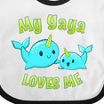 thumbnail image 4 of Inktastic My Yaya Loves Me- Cute Narwhal Boys or Girls Baby Bib, 4 of 4