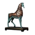 thumbnail image 4 of Estatua de caballo de guerra de pie de resina, decoración de mesa, figura de caballo pintada a mano para Estilo A, 4 of 9