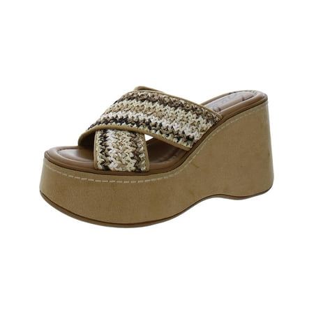 

Zodiac Womens Nessa-Raffia Faux Suede Woven Platform Sandals
