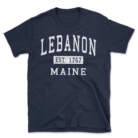 Lebanon Maine Classic Established Men's Cotton T-Shirt