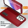 thumbnail image 4 of Decase Defender Cover for Samsung Galaxy A53 5G with Hidden Foldable Kickstand, Three Layer Shockproof Heavy Duty Protection All-Round Protective Case, Red, 4 of 8