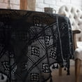 thumbnail image 3 of Crochet Lace Tablecloth with Tassel Rectangular Table Cover for Kitchen Dinning Wedding Party Decoration, 3 of 31