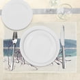 thumbnail image 3 of Ambesonne Nature Place Mats Set of 4, Fallen Tree in Beach, Standard Size, Cream Green, 3 of 6
