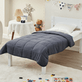 thumbnail image 2 of Weighted Blanket for Kids with Glass Beads,7 lbs, 40"x60", Throw Size, Dark Grey, Cooling Weighted Blankets All-Season, 2 of 7