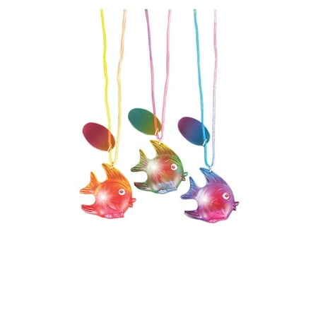 ASSORTED FISH WITH LIGHT NECKLACE, Case of 60