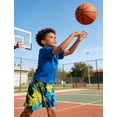 thumbnail image 2 of Lanbubble Boys Athletic Groundwork Performance Shorts Kids Mesh Breathable Quick Dry Stretch Basketball Active Sweat Shorts for 7-14 Years, 2 of 7