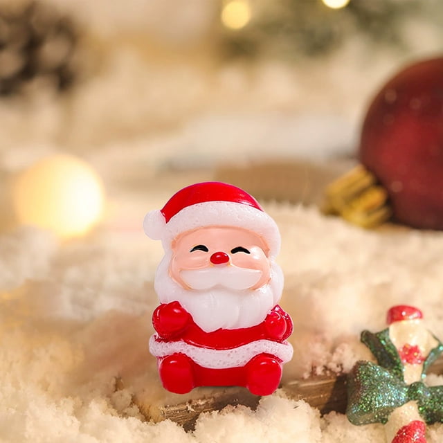 Adornos de plástico para Navidad, adornos navideños de Papá Noel y paisajes nevados de Navidad, decoraciones de Halloween, decoración de otoño, decoración del hogar, adornos navideños