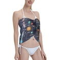 thumbnail image 4 of Disketp Solar System Women Swimsuit Cover Up Short Chiffon Summer Beach Sarong Bikini Wrap Skirt Bathing Suit, 4 of 7