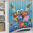 thumbnail image 4 of Finding Nemo 4 Piece Shower Curtain Set with Non-Slip Rugs, Toilet Lid Cover and Bath Mat, Cartoon Bathroom Decor Waterproof Shower Curtain with 12 Hooks, 72 x 72inch, 4 of 8