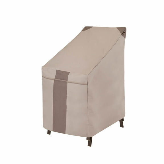 Modern Leisure Monterey Outdoor Stackable Patio Chair Cover, 25.5"L x 35.5"W x 45"H, Beige