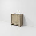thumbnail image 6 of Lafarre 30 in W Rustic Acacia Bath Vanity, Cultured Marble Top and Gun Metal Faucet Set, 6 of 9