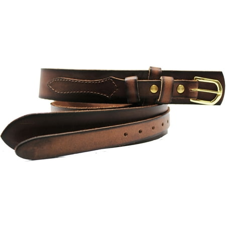47-48 Men's Leather 1 1/2" Wide Plain Casual Jean Ranger Belt Brown 12RAA06BR