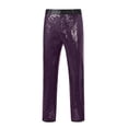 thumbnail image 7 of JAJAHO Mens Sequins Suit Set Two Piece Formal Wear Sparkly Glitter Long Sleeve Button Up Slim Fit Suit Jacket Straight Leg Trousers Carnival Performance Stylish Outfit, 7 of 7