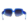 thumbnail image 4 of Womens Mod Oversize Geometric Thick Plastic Butterfly Sunglasses All Blue, 4 of 4