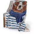 thumbnail image 3 of Safdie & Co. Throw Ribbed Printed Flannel Chilly Bear, 3 of 4