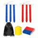 thumbnail image 1 of Juego de FúTbol de Bandera: 14 Cinturones con 42 (21 Rojas y 21 Azules), 4 Conos, Cinturones de FúTbol de Bandera Juvenil para Adultos., 1 of 6