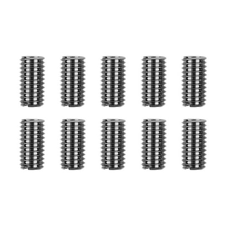 

10Pcs Threaded Inserts Inner M6X1.0 Outer M8X1.25 Length 15Mm Male Female Nut