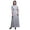 Light Lavender Blue, variant on Bimba Rayon Leaves & Magnolia Floral Printed Womens Long MaxiDressGown With Side Slit-Medium