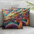 thumbnail image 3 of Orinice Dragon Graphic Decorative Cushion Throw Pillow Cover with Zipper Closure for Home Couch Living Room Bed Sofa 1PC Short Plush 22x22in, 3 of 5