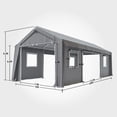 thumbnail image 3 of Kselythan Car Canopy Portable Garage, Carport with Sidewall, Heavy Duty Carport with Roll-up Windows, Outdoor Garage for Car Truck Boat Car Canopy, 3 of 7