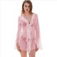 thumbnail image 1 of Blusa de Holgada de Larga con Volantes y Transparente para Mujer Rosa S, 1 of 7