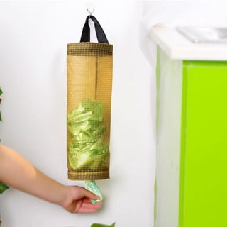 LINEVI Bag Holder for Plastic Bags, 2 Pcs Polyester Grocery Bag Holder  Plastic Dispenser Foldable Br…See more LINEVI Bag Holder for Plastic Bags,  2