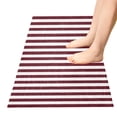 thumbnail image 5 of Haosy Dark Red and White Striped Bathroom Rugs Non Slip Absorbent Soft Plush Quick Dry Bath Mat, 39"x20", 5 of 8