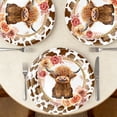 thumbnail image 6 of Kumdkd 10 Pack Cow Paper Plates Disposable 7", Vintage Floral Dinner Plates for Birthday Party, Farmhouse Theme Celebration Supplies, Farm Animal Party Decor, 6 of 6