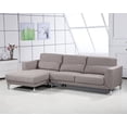 thumbnail image 2 of Aria Modern Fabric Upholstered 2-Pc Left Facing Sectional Sofa, Light Brown, S0061, 2 of 2