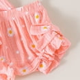 thumbnail image 5 of NOLDARES Infant Baby Girl Summer First Birthday Outfits 1st Birthday Clothes Sleeveless T-shirt Elastic Waist Shorts(Pink,6-12 Months), 5 of 5