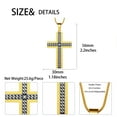 thumbnail image 5 of Jewmon Mens Cross Necklace Christian Prayer Pendant Necklace Stainless Steel Inspirational Jewelry Gifts Ideas for Dad Son Boyfriend Husband, 5 of 12