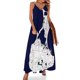 thumbnail image 1 of Vestido sin mangas con estampado de mapa personalizado de Block Island, vestido de lujo, vestido largo de verano para mujer, mujer coreana, 1 of 7