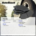 thumbnail image 3 of AutoShack Rear Ceramic Brake Pad Set for Ford, Mazda, Lincoln & Mercury, Fusion 2006-2012 6 2006-2013 MKZ 2007-2012 Milan 2006-2011 Zephyr 2006, AWD FWD L4 2.3L 2.5L V6 3.0L 3.5L 3.7L, 3 of 5