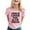Pink, variant on Women's Casual Printed Round Neck Short Sleeve T Shirt Top Loose Fit Athletic Tops for Women Womens Solid Color T Shirts Stretch Shirt Pack Shirt Oversized Tee Shirt Athletic Wear Women Snow Long