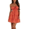thumbnail image 5 of Michellecmm  Women Sling Dress, Sleeveless Tie-up Hollowed Summer A-line Dress, 5 of 9