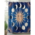 thumbnail image 2 of Shower Curtain Celestial Sun and Moon Bathroom Curtains with Hooks, Waterproof Fabric Blue Starry Galaxy Boho Bath Shower Curtains Set for Bathroom Bathtubs Decor 36x72 Inch, 2 of 8