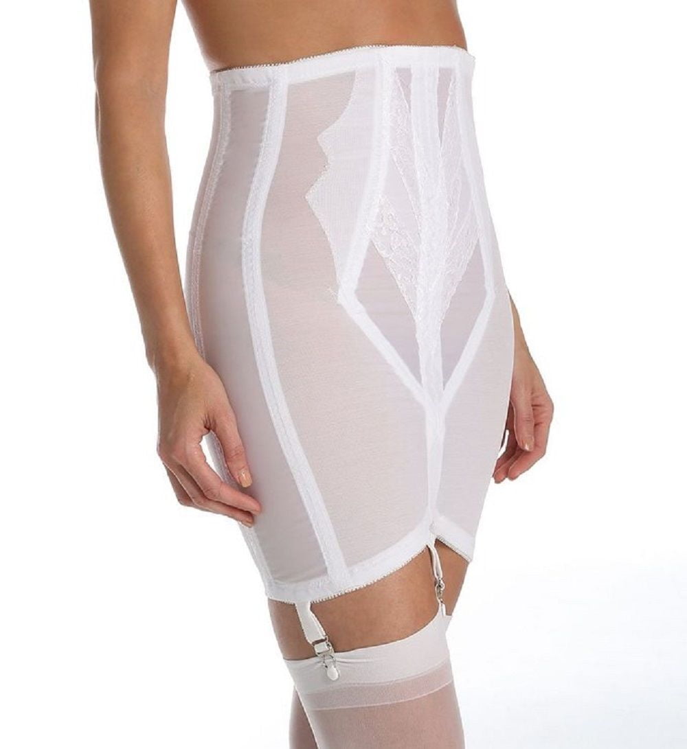 Rago High Waist Open Bottom Girdle with Zipper 12942XWhite