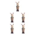 thumbnail image 3 of maskred Delightful Rabbit Statue Figurines Animal Sculpture Craft Wedding Gift male 8.5x23.5cm 5Set, 3 of 6