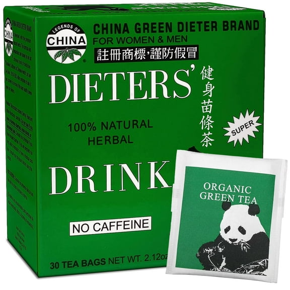 Uncle Lee's Tea Body Slim Dieter Tea, Caffeine Free Chinese Herbal Tea with Senna Leaves and Natural Lemon Flavor, Keep Your Diet on Track for a Healthy Weight, 30 Tea Bags Per Box
