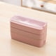 thumbnail image 2 of Greeniant Cajas Bento, vajilla de microondas de 3 capas, contenedor de almuerzo con calefacción con compartimentos, caja de almacenamiento de alimentos Kits de desorden para acampar Verde Greeniant OD028441-02, 2 of 6