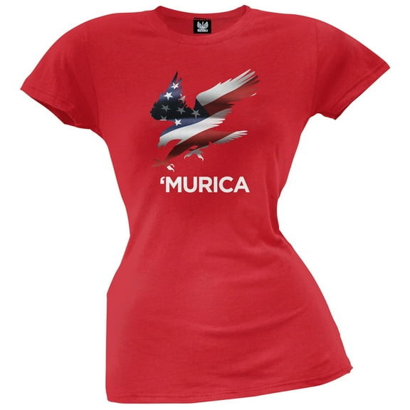 Murica Eagle Red Juniors T-Shirt - Large
