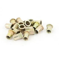 Unique Bargains 10mm Thread Dia 21mm Long Metal Rivet Nut Insert Gold Tone 20Pcs